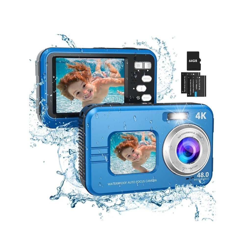 Underwater Camera,‎ 4K 48MP Autofocus Waterproof Digital Camera